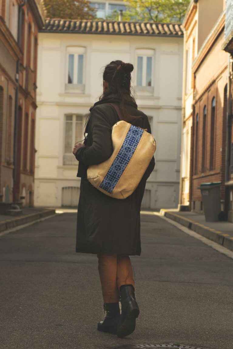 Sac à dos vegan en jute