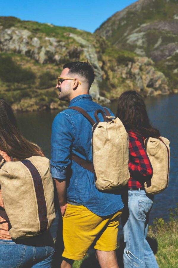 Sac à dos en jute naturel