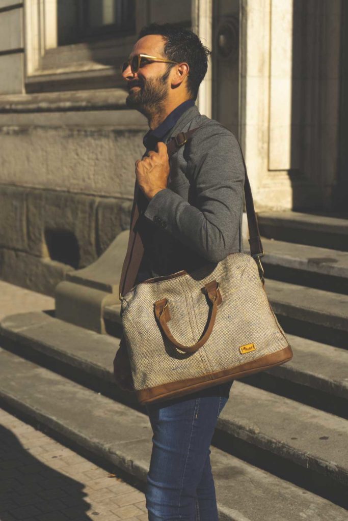 Sacoche en toile homme
