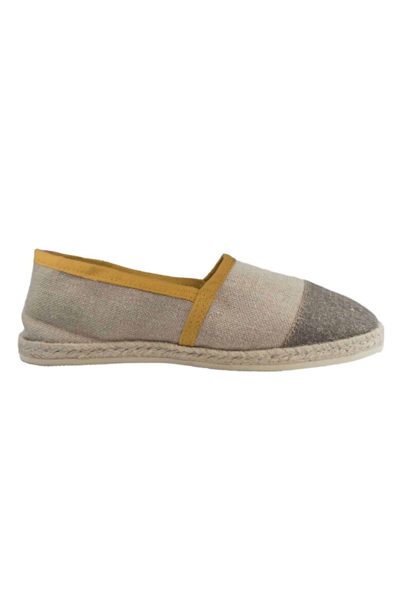 Espadrille en lin made in France - Jaune moutarde