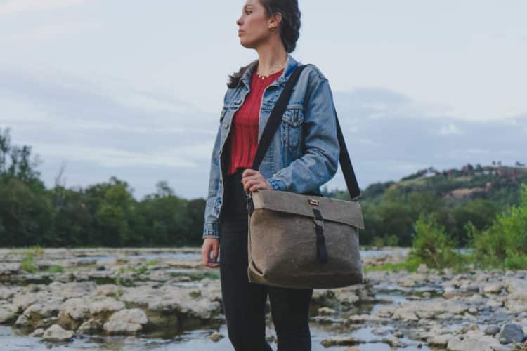 Sacoche en lin huilé Made in France