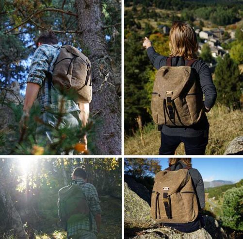 Sac à dos en lin huilé français