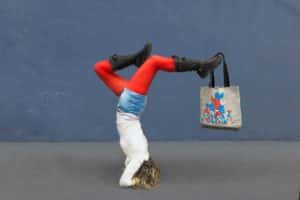 Sanx tote bag yoga rue street croissant tricolores bleu blanc rouge