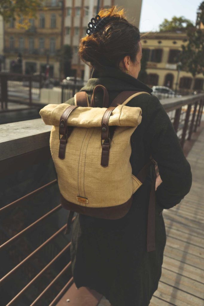 Sac à dos roll top écologique