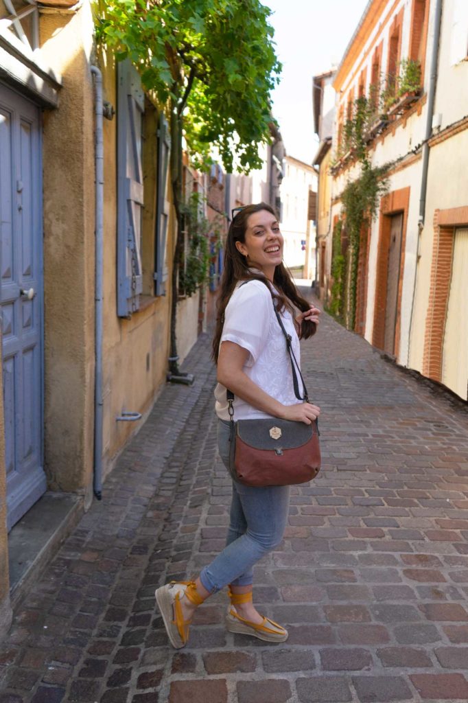 Sac à main bandoulière en lin Toulouse Bhallot