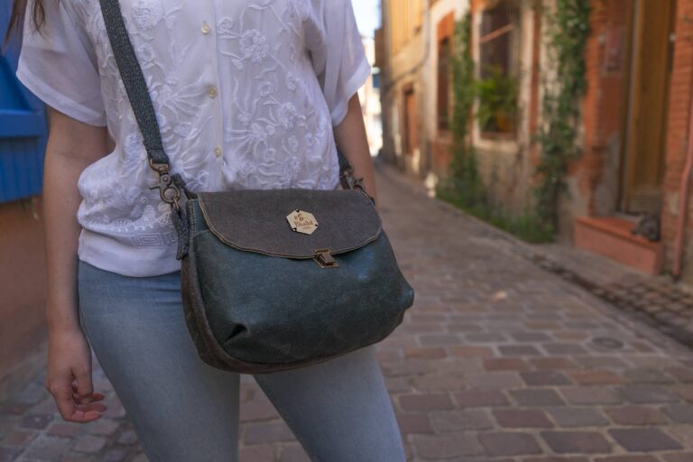Sac à main bandoulière en lin Toulouse Bhallot