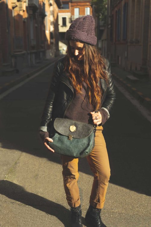 sac à main bandoulière made in france en lin