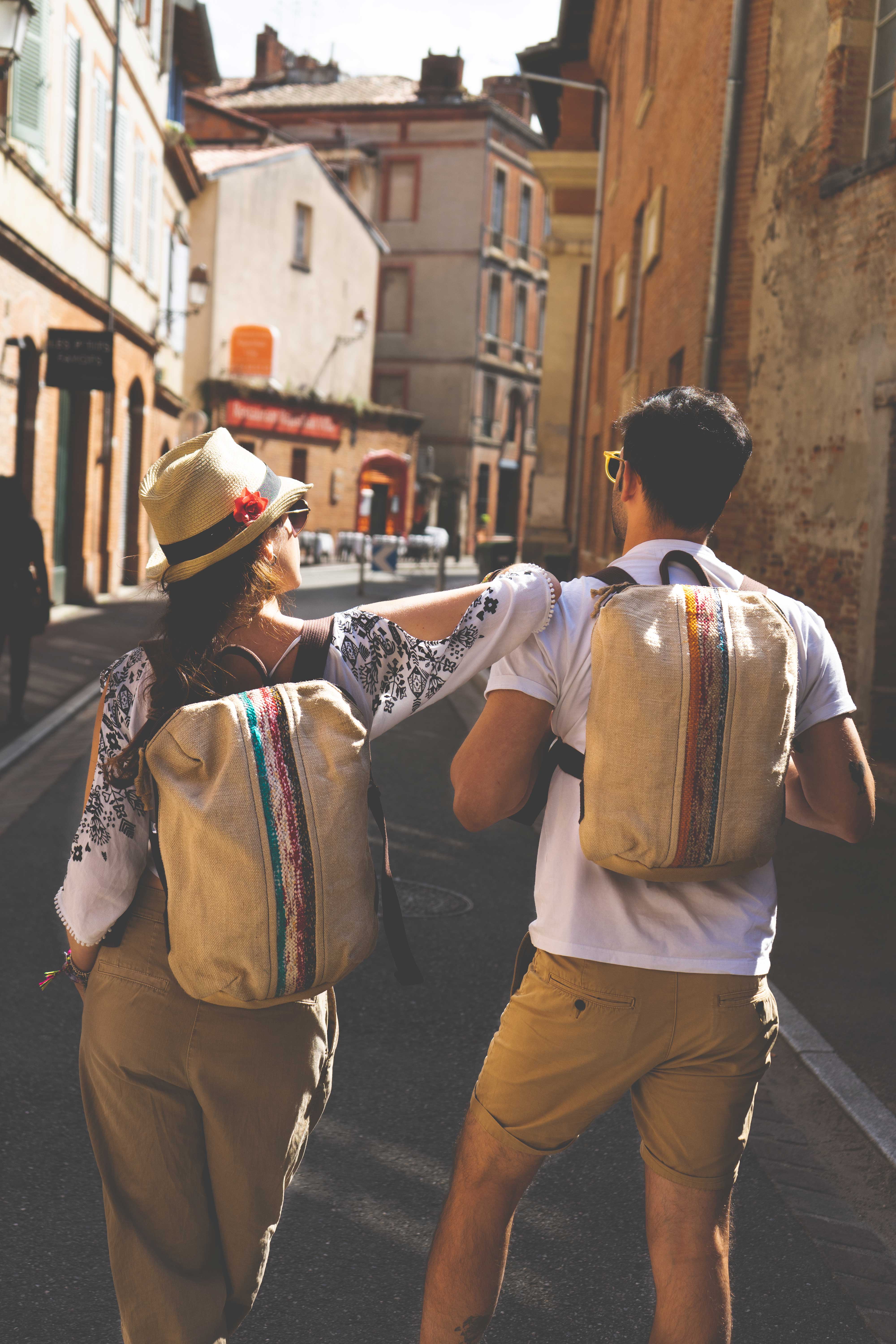 Sac à dos Vegan 100% végétal en jute ciré pour résister à l'eau