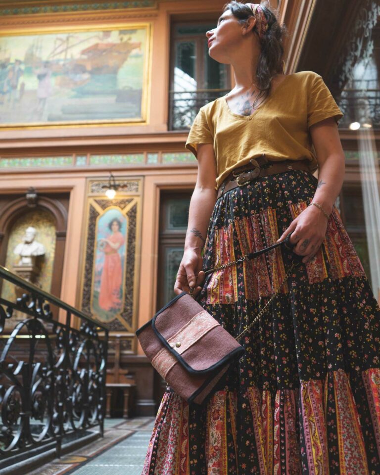sac à main vegan en lin alice